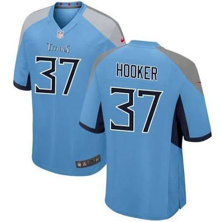 Men Tennessee Titans 37 Amani Hooker Nike Light Blue Game NFL Jersey